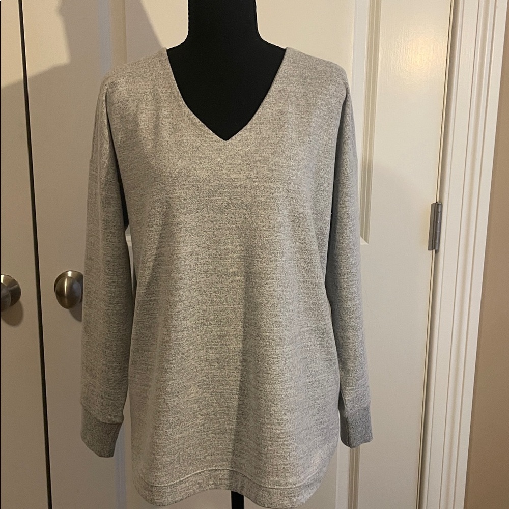 Haven Well Within —Gray V Neck Sweater 
Size Medium